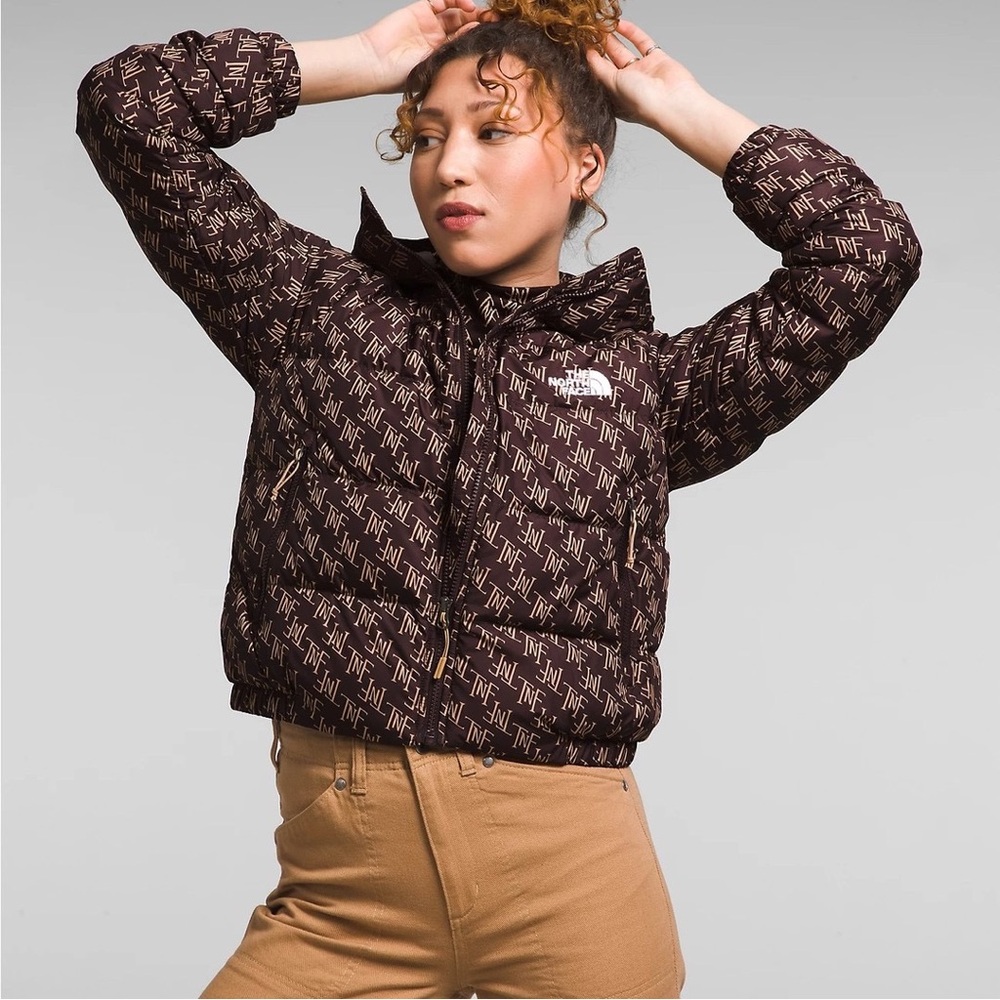 The North Face Hydrenalite Down Puffer Jacket (Sz XS) Coal Brown TNF Monogram - Picture 2 of 16